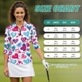 thumbnail image 7 of Uorisanigo Love Heart Womens Moisture Wicking Casual Tennis Activewear Fashionable Versatile Long Sleeve Golf Polo Shirts Soft Comfortable Stylish Zip Up Collar Athletic Tops Size M, 7 of 7