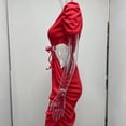 thumbnail image 2 of Cut Out Waist Dress, Hip Wrap Women Short Dress Breathable For Daily Wear ANGGREK Otros, 2 of 7