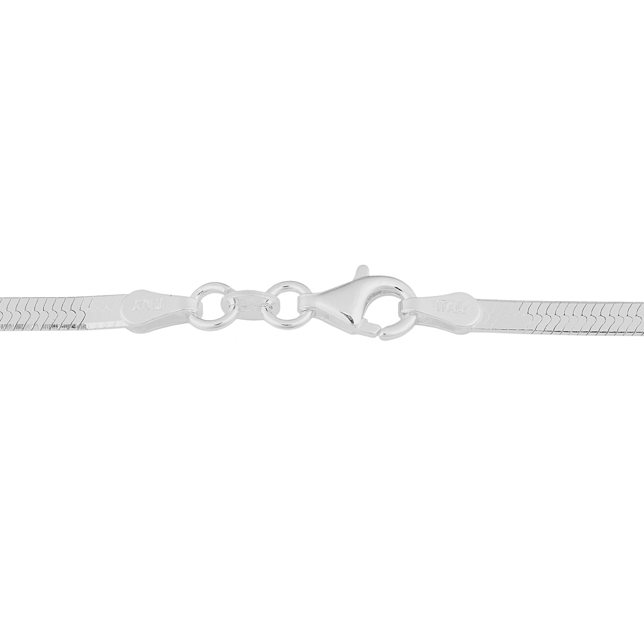 KoolJewelry Sterling Silver 2.8 mm Herringbone Chain Necklace (24 inch)