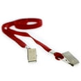 thumbnail image 3 of 25 Pack - Double Sided/Open Ended Lanyards with Two Bulldog Clips - Twist Free 2 Hook Design (1 on Each End) for Special Event Badges, Credentials and Ticket Holders (Red), 3 of 4