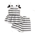 thumbnail image 4 of HAYIMI Girls Striped Tops And Shorts Summer Casual Two Piece Outfit Sets Toddler Kids Fashion Beachwear Stylish Clothes Sets, 4 of 9
