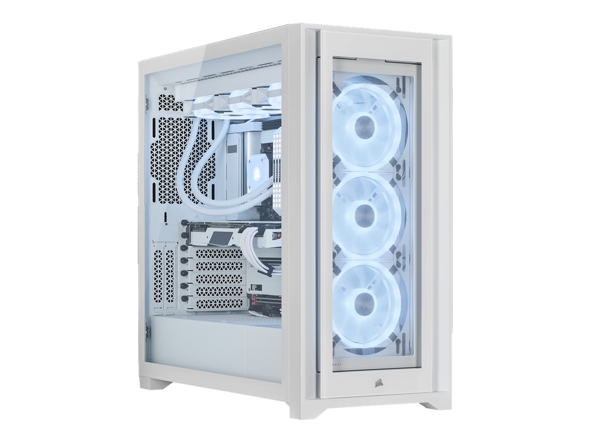 Corsair iCUE 5000X RGB QL Edition Mid-Tower ATX Case - True White