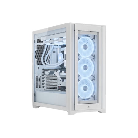 中古未使用品 PCケース CORSAIR iCUE 5000X RGB QL True White CS8342 CC-9011233-WW ミッドタワー ATX ケース