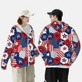 thumbnail image 4 of Sun Protection Zip Up Hoodie Jacket, American Stars2 Lightweight Long Sleeve Sun Shirts for Men Women, 4 of 5