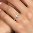 thumbnail image 4 of Gem Stone King 14K Two Tone Gold White Moissanite and Lab Grown Diamond Engagement Ring for Women | 1.24 Cttw | Heart Shape 6.5MM | Gemstone Birthstone | Available in Size 5,6,7,8,9, 4 of 7