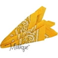 thumbnail image 2 of Motique Accessories Extra Large Paisley Bandana 27x27 inch (Yellow Orange), 2 of 6