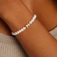 thumbnail image 2 of Turandoss Gifts for Girls Kids 6 7 8 9 10 11 12 13 14 15 16 Year Old Girl Birthday Gifts Flower Girl Proposal Gift Initial Bracelets Pearl M Charm Bracelet Jewelry, 2 of 7