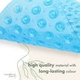Curved Clear Grey Square Shower Mat Non Slip, And Machine Washable