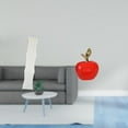 thumbnail image 2 of Lámpara de pie de cerámica con pantalla decorativa para sala de estar, comedor o estudio. Incluye una escultura de fruta., 2 of 8