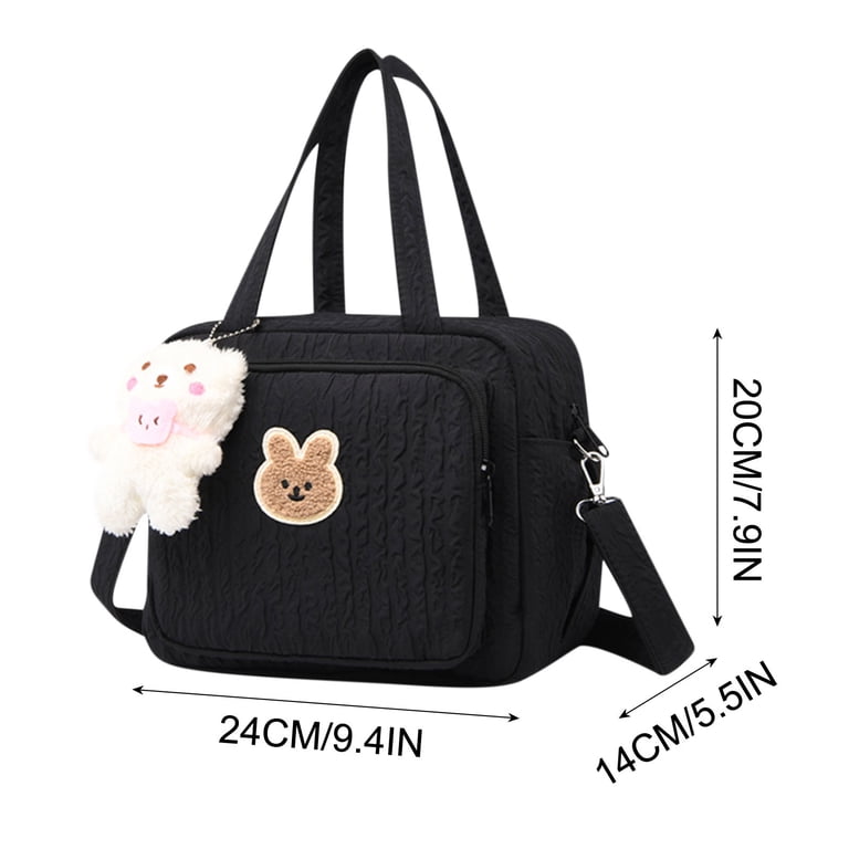 バッグ uou cute bag Lksixu Cute Tote Bag for Women, Wrinkle-Textured Design Handbag