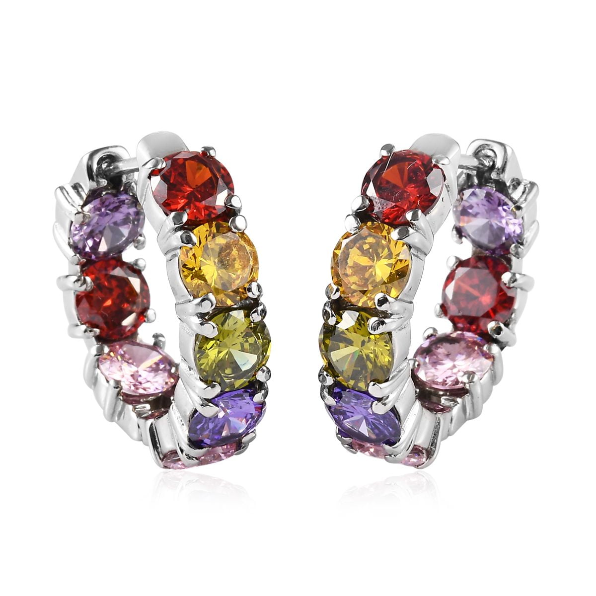 Shop LC Shop LC Delivering Joy Multicolor Cubic Zirconia Hoop