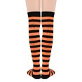 thumbnail image 3 of Zando Womens Orange Thigh High Socks Striped Long Halloween Socks Witch Tights Over the Knee Crazy Socks for Costumes Orange, 3 of 6