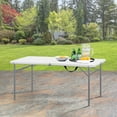 thumbnail image 6 of Mainstays 4 Foot Fold-in-Half Adjustable Folding Table, White, 6 of 7