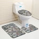 thumbnail image 5 of Juego de alfombras de baño con estampado de piedra 3D, alfombrillas de baño antideslizantes, alfombrillas decorativas para asiento de inodoro, alfombra 3 piezas seitruly JJ25267-06, 5 of 5