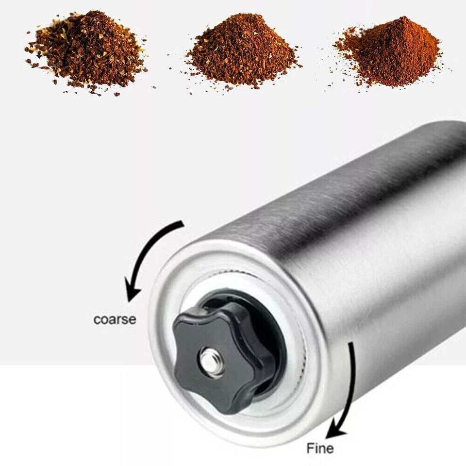 CIRCLE- Portable Manual Coffee Grinder Detachable With Ceramic Burr Bean Mill Stainless