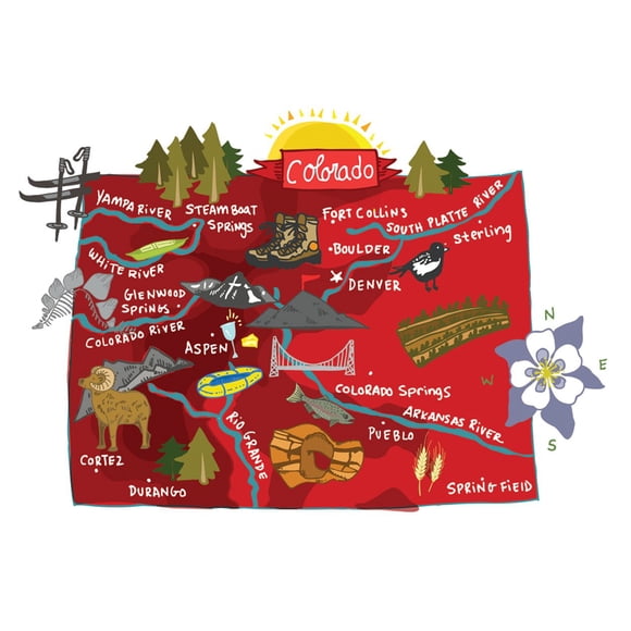 Allport Editions Hello : Colorado Kitchen Towel - 100% Cotton Kitchen Dish Towel