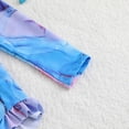 thumbnail image 6 of REDARER Girls 1 Piece Watercolor Rash Guard Swimsuit Long Sleeve Front Zipper with Ruffled Hem UPF 50+,7-8 Years, 6 of 7