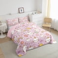 thumbnail image 3 of Castle Fairy Cute Animal Unicorn Cats Twin Comforter Sets,Rainbow Planet Bedding Set, 3 of 8