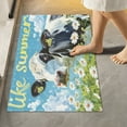 thumbnail image 6 of Toilet Rug U-Shaped Bathroom Rugs Non-Slip Soft Plush Machine Washable Contour Bath Mat Like Summer Cow 24x20, 6 of 9
