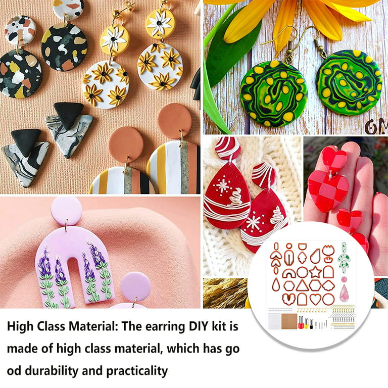 8pcs/Set Spring New Design Soft Clay Earring Molds, Diy Polymer