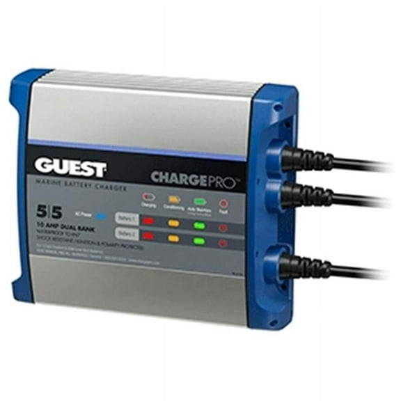 Guest  2 Bank - 120V Input On-Board Battery Charger - 10A & 12V