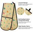 thumbnail image 4 of Dailycode Double Sided Oven Mitt with Loop Heat Resistant Kitchen Long Potholders 7" x 35" Colorful Birds and Stars, 4 of 6