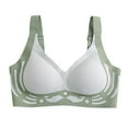 thumbnail image 5 of VISALY Push Up Bra, Womens Wireless Bra Super Gather Bra Anti Sagging Breasts Support Pushup Lifting Bras for Older Women, Bras for Women, Push Up Bra, Bras (01# Green, 3XL), 5 of 8