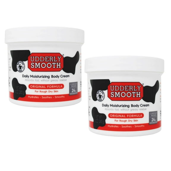 Udderly Smooth Body Cream Skin Moisturizer Original Formula for Rough Dry Skin, 10 Ounce - 2 Pack