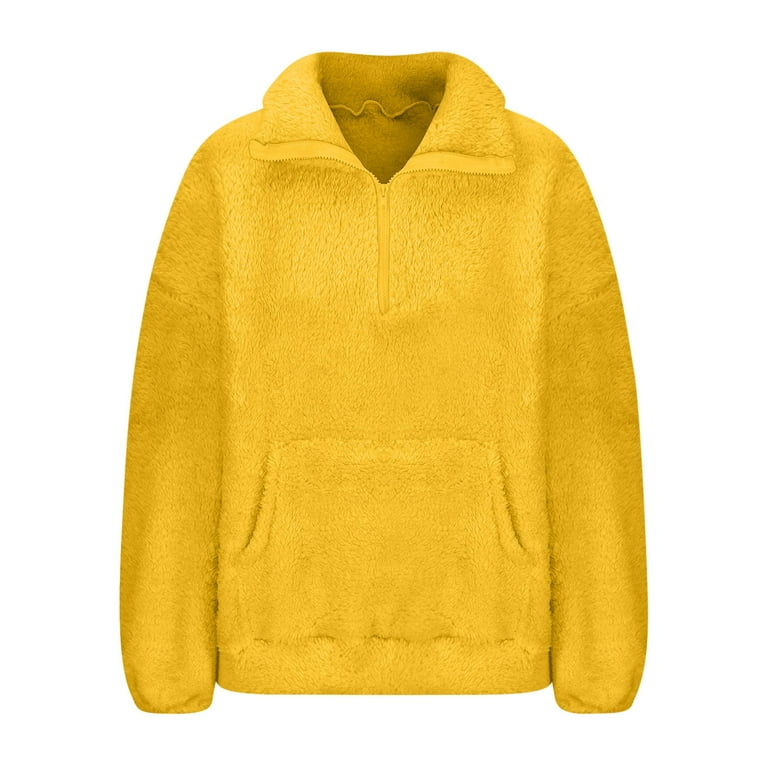 Oversized Half Zip Sweatshirt for Women Sherpa Pullover Tops with