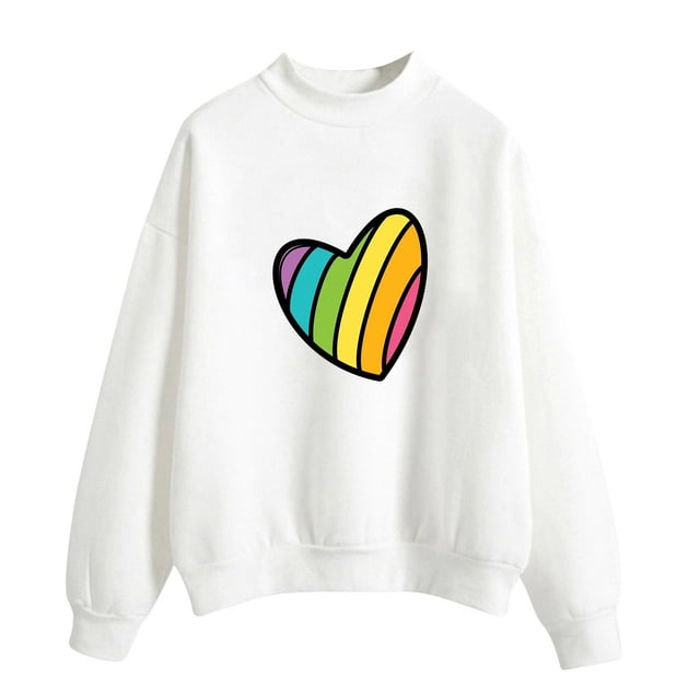 Lolmot Womens Fashionable Printed Long Sleeve Round Neck Causal Top Sweatshirts