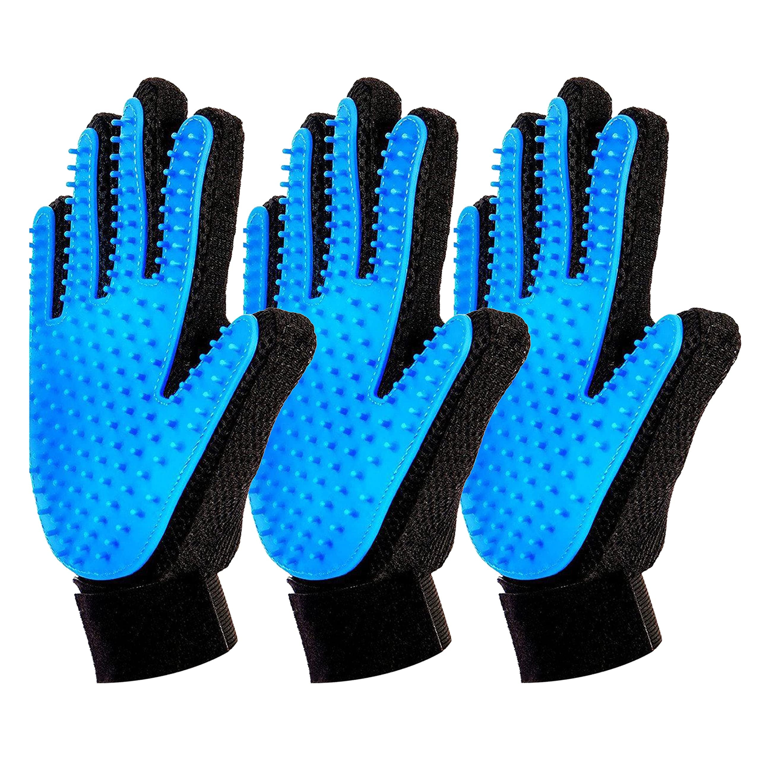Rubber Bond Pet Hair Remover Gloves Gentle Pet Grooming Glove Brush