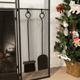 thumbnail image 4 of Barton Fireplace Tool Set with Magnetic Mesh Folding 3-Panel Fireplace Screen 48x31 inches, 4 of 5