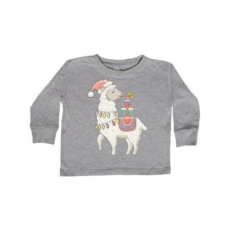

Inktastic Christmas Llama Gift Toddler Boy or Toddler Girl Long Sleeve T-Shirt
