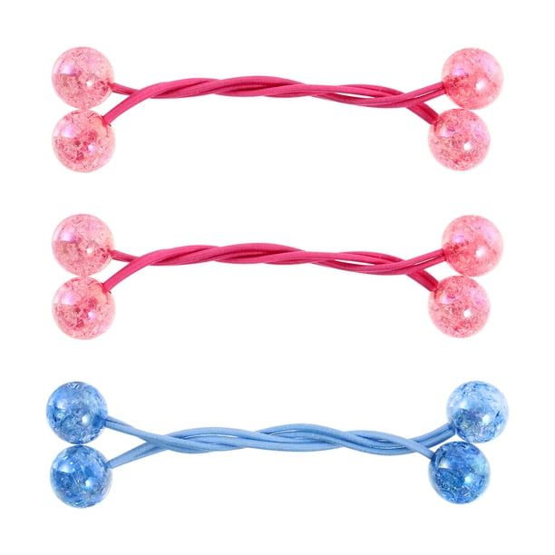 3 pares de coleteros decorativos, bandas elásticas para el pelo, coleteros para mujeres y niñas (color aleatorio)
