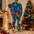 thumbnail image 4 of Big and Tall Pajama Set for Men Xmas Elk Tops and Pants Warm Long Sleeve Shirt and Bottom Comfort Christmas Sleepwear Cozy Nightwear Relaxed Two Piece Loungewear for Family, 4 of 5