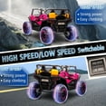 thumbnail image 3 of ThunderBolt 24V 2 Seater Ride on Car UTV for Kids, Electric Powered UTV with Remote Control, 4WD&4 Wheel Suspensions,Extra-Wide 20.47in Seat Ride on Toys for Boys Girls, LED Lights,Bluetooth, 3 of 26
