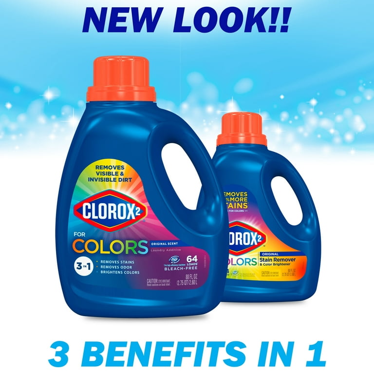 Clorox 2 for Colors Bleach-Free Laundry Stain Remover and Color Booster,  Original, 88 fl oz