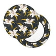 thumbnail image 2 of Kdxio Lilies Flowers Print Stool Covers Round,Stretch Round Bar Stool Covers Washable Bar Stool Cushion Slipcover for 12-15 Inch Chair, 2 of 7