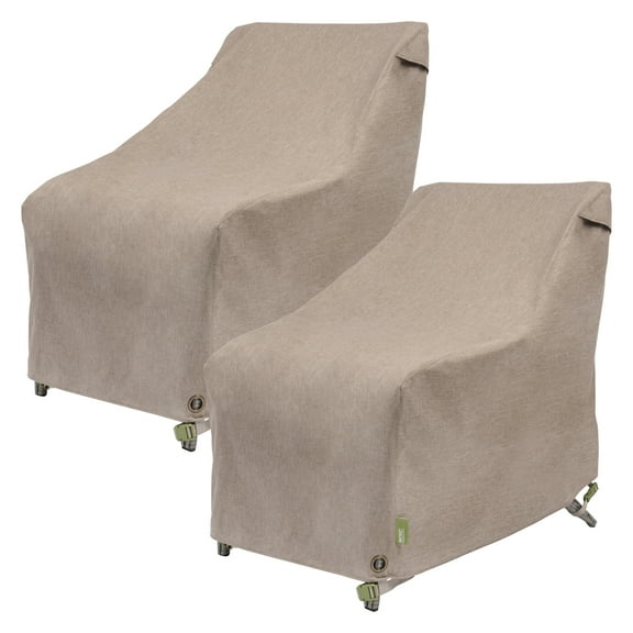 Modern Leisure Garrison Patio Chair Cover, Waterproof, 27"L X 34"W X 31"H, Sandstone, 2-Pack