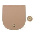 thumbnail image 4 of Bolsas de ganchillo de punto largo ovaladas de cuero PU, almohadilla moldeadora, base de cojín con orificios de costura, bolso de mano, accesorios par Beige Soledad Reemplazo de solapa de bolso, 4 of 8