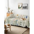 thumbnail image 3 of Spring Floral Couch Cover for 2 Cushion Couch, Summer Flower Botanical Farmhouse Washable Love Seat Sofa Covers Slipcover, Throw Sofa Covers for Pets, Furniture Protector 71"x102", 3 of 9
