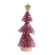 thumbnail image 2 of Mini árbol de Navidad artificial con nieve de 25 cm con base de madera, decoración navideña para mesa, fiestas, Año Nuevo y Navidad. Rojo, 2 of 8