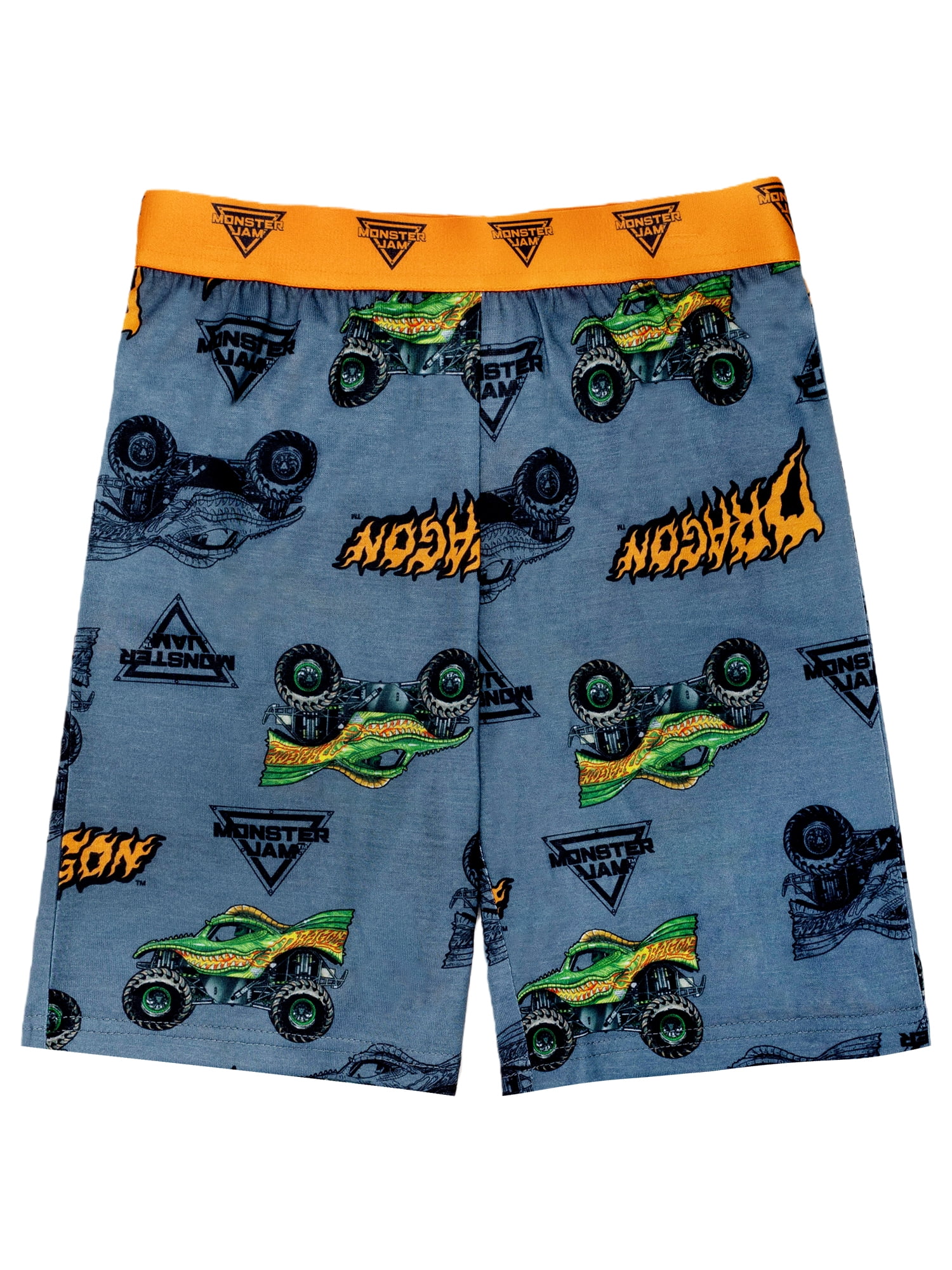 Monster Jam 2-Piece Short Sleeve and Short Pajama Set, 4-12