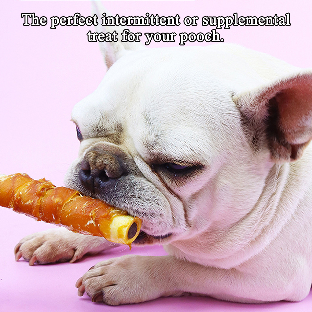 Cowhide Wrapped in Duck Beef Filling Dog Treats for Medium, & Large Dog - Made with Duck and Cowhide - High Protein and Long Lasting Make the Perfect Positive-Reward Training Treats for Dogs, 1.3lbs