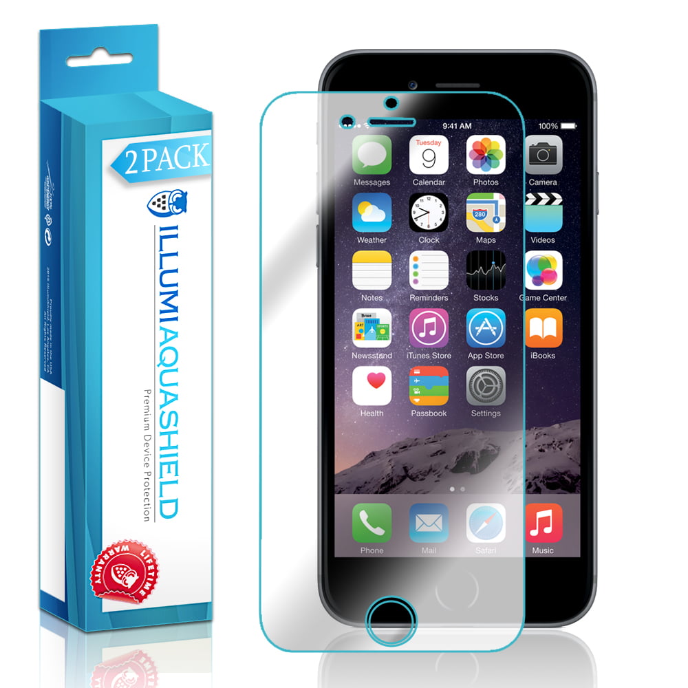 2x Illumi aquashield Crystal Hd Transparente Screen Protector Shield Para Apple Iphone 6 