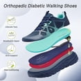 thumbnail image 3 of Men's Orthopedic Diabetic Wide Running Shoes: Comfortable Casual Arch Support Plantar Fasciitis Sports Sneakers, High Arch Swollen Outdoor Work Tennis Walking Shoes for Foot and Heel Pain Relief, 3 of 8