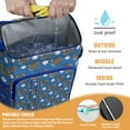 thumbnail image 2 of Travel Cooler Bag - Blue Baseball Gloves and Balls Pattern Camping Beer Cooler Backpack with Bottle Opener- Waterproof Insulated Picnic Backpacks - Cooler Bag for Beach, 2 of 6