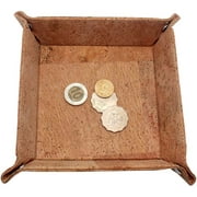 boshiho Valet Tray for Men, Natural Cork Jewelry Catchall Key Phone Coin Box Change Caddy Bedside Storage Box Eco-Friendly Vegan Gift