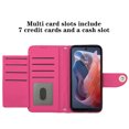 thumbnail image 2 of for Motorola Moto G Play 4G 2024 Wallet Case, Elegant Card Holder Cash Slot PU Leather Kickstand Wrist Strap Shockproof Protective Flip Women Girls Case for Motorola Moto G Play 4G 2024, Rose, 2 of 7