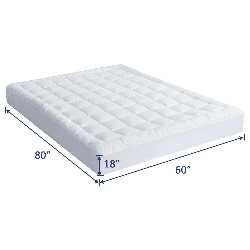 Details about   Cooling Mattress Pad Cover Pillow Top Quilted Fitted Matress Topper Overfilled 